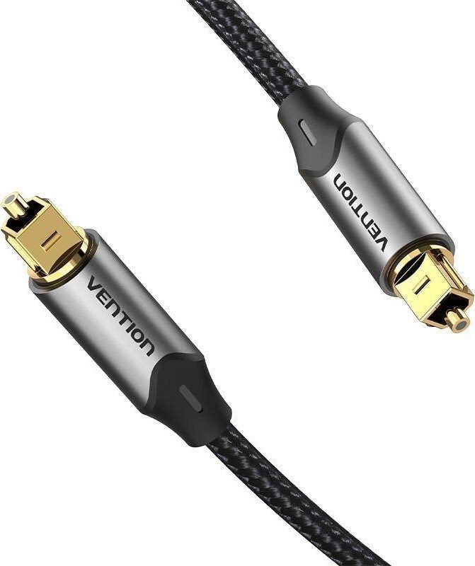 Vention Toslink optical audio cable braided 5m Black/Grey