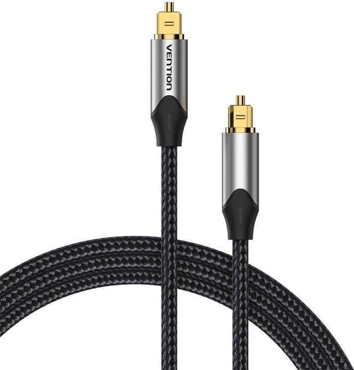 Vention Toslink optical audio cable braided 5m Black/Grey