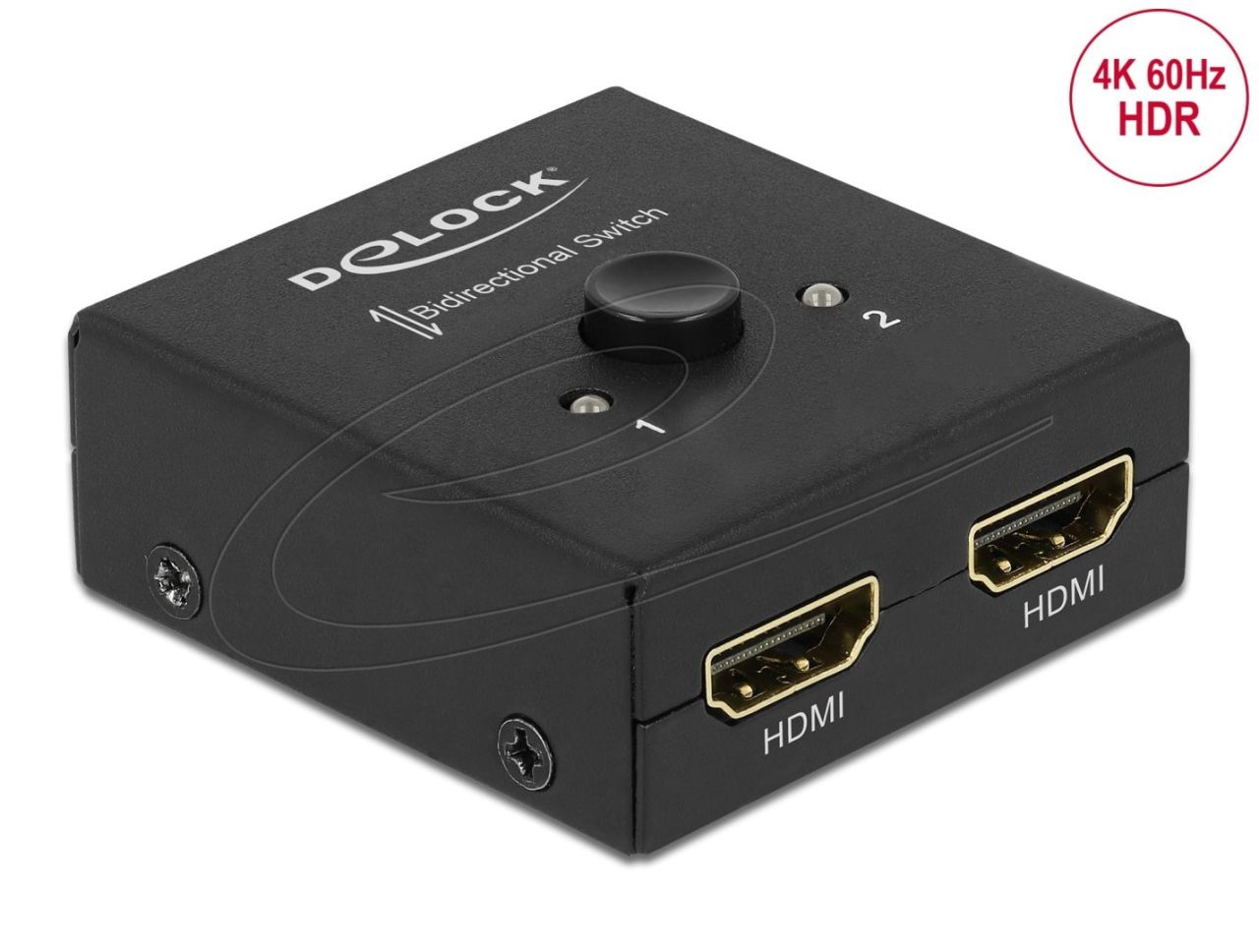 DeLock HDMI 2 - 1 Switch bidirectional 4K 60 Hz compact