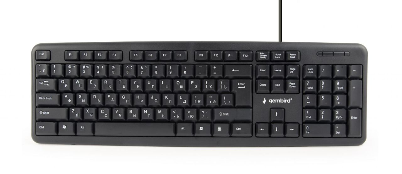 Gembird KB-U-103 Standard keyboard Black RU Gembird KB-U-103 Standard keyboard Black RU