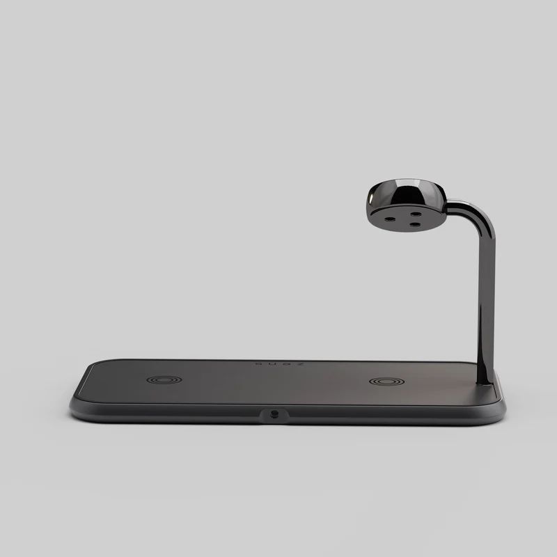 Zens Dual+Watch Aluminium Wireless Charger Black