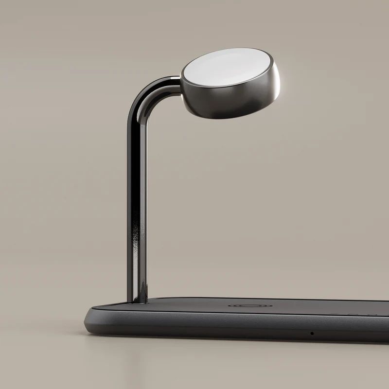 Zens Dual+Watch Aluminium Wireless Charger Black