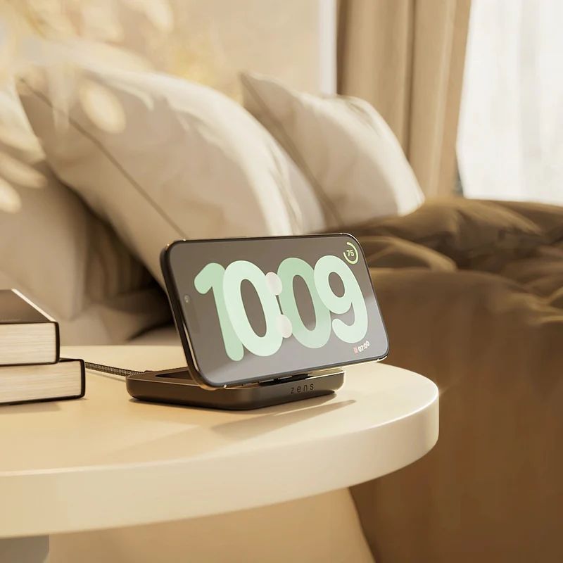 Zens Magnetic Nightstand Charger Black Zens Magnetic Nightstand Charger Black