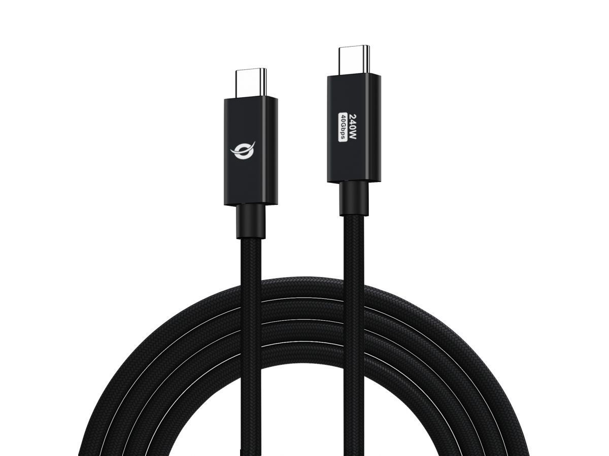 Conceptronic ETTA04B12 USB4.0 Gen3 USB-C-USB-C PD3.1 240W cable 1,2m Black