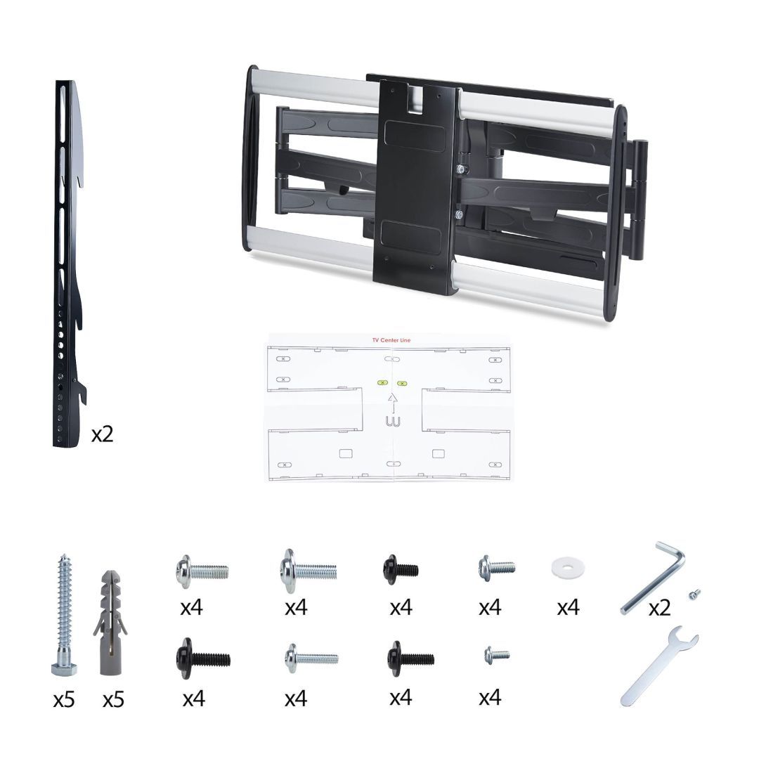 Startech Ultra-Slim Articulating TV Wall Mount 32"-65" Black/Silver
