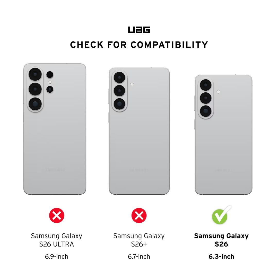 UAG Pathfinder Clear case for Samsung Galaxy S26 Ash/Black