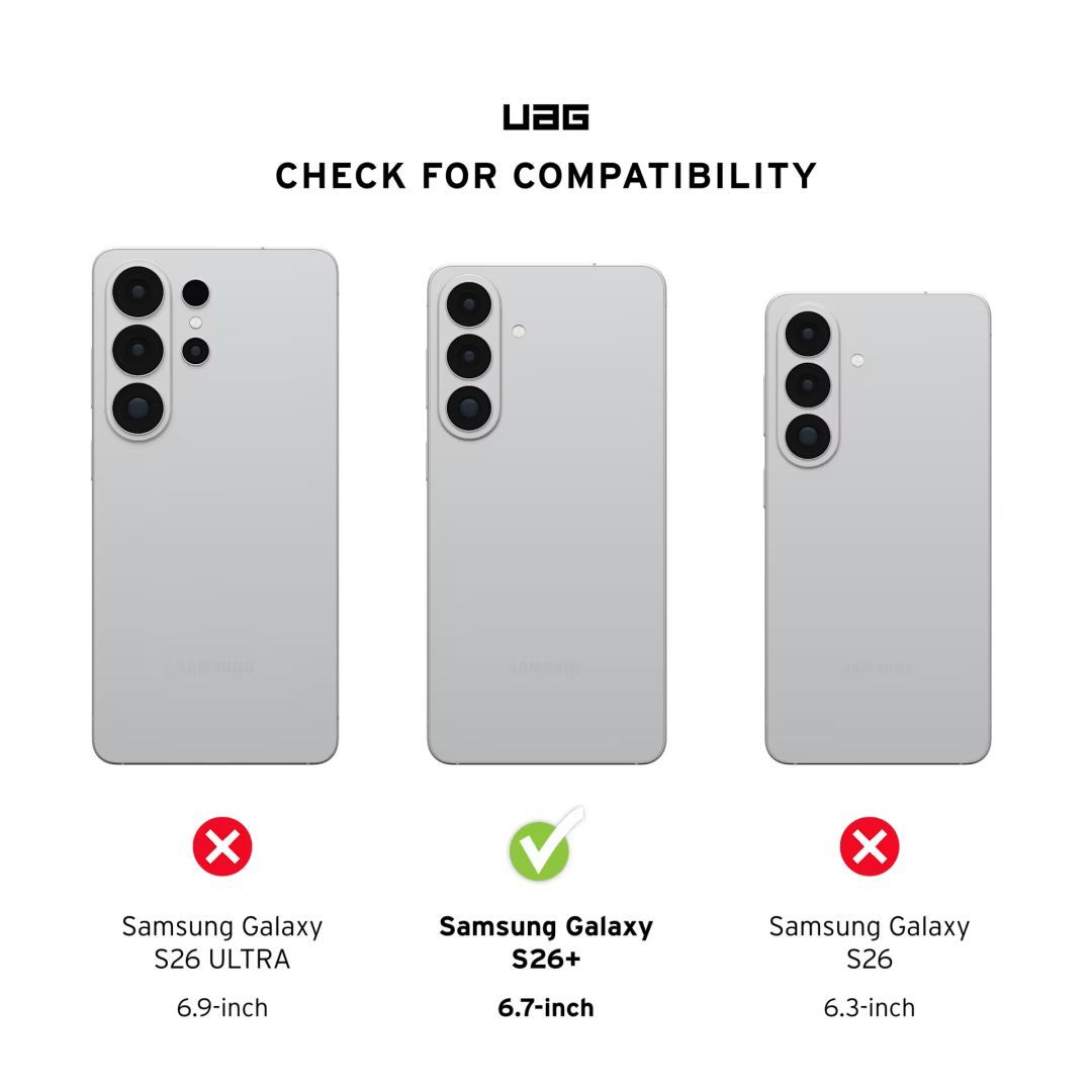 UAG Pathfinder Clear case for Samsung Galaxy S26+ Ash/Black