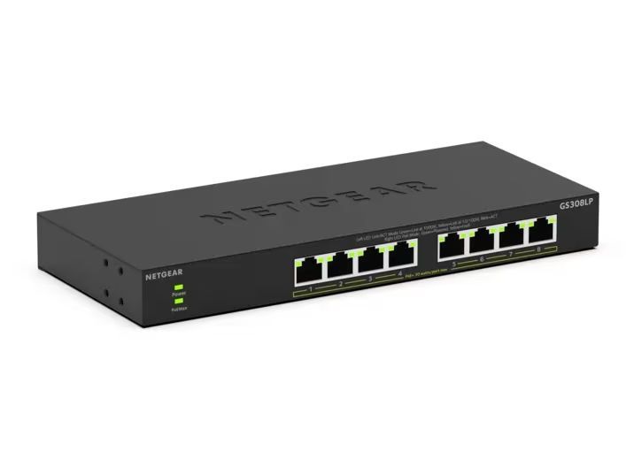 Netgear GS308LP 8-Port Gigabit Ethernet Unmanaged Essentials PoE+ Switch