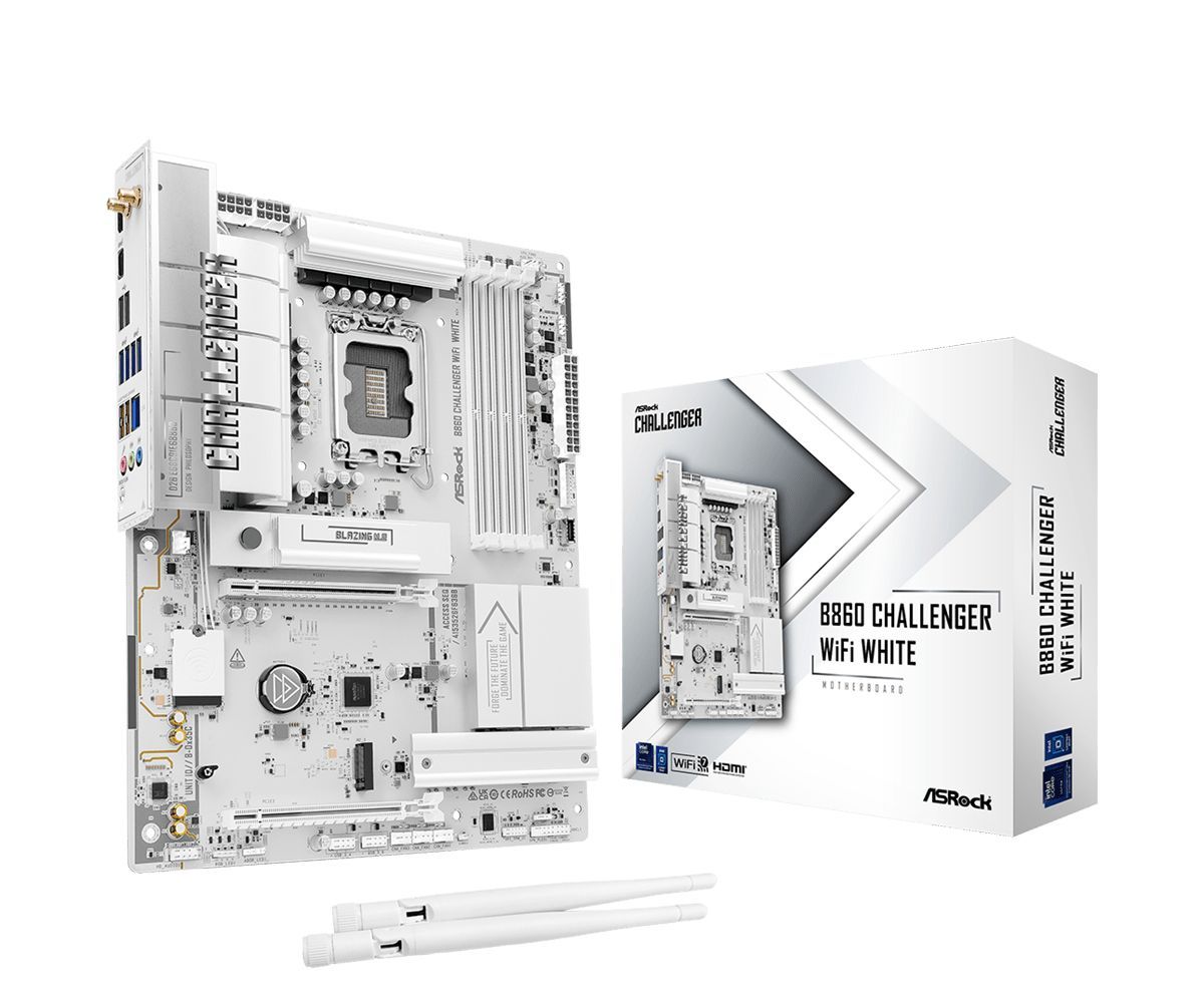 ASRock B860 CHALLENGER WIFI WHITE