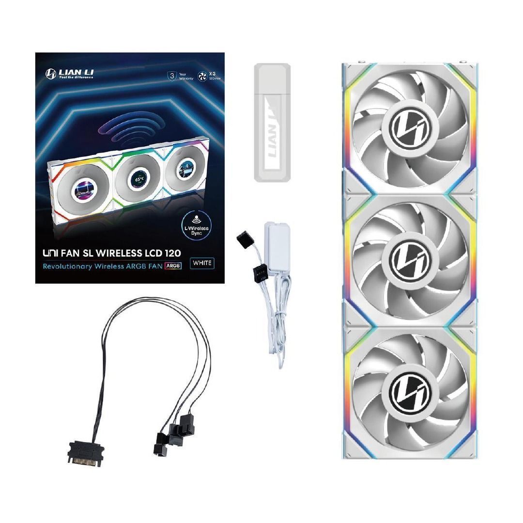 Lian Li UNI FAN SL Wireless LDC 120 White (3-Pack) Lian Li UNI FAN SL Wireless LDC 120 White (3-Pack)