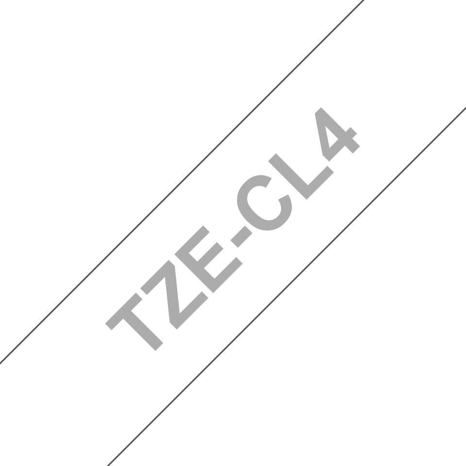 Brother TZE-CL4 laminált P-touch szalag (18mm) Black on Clear - 8m
