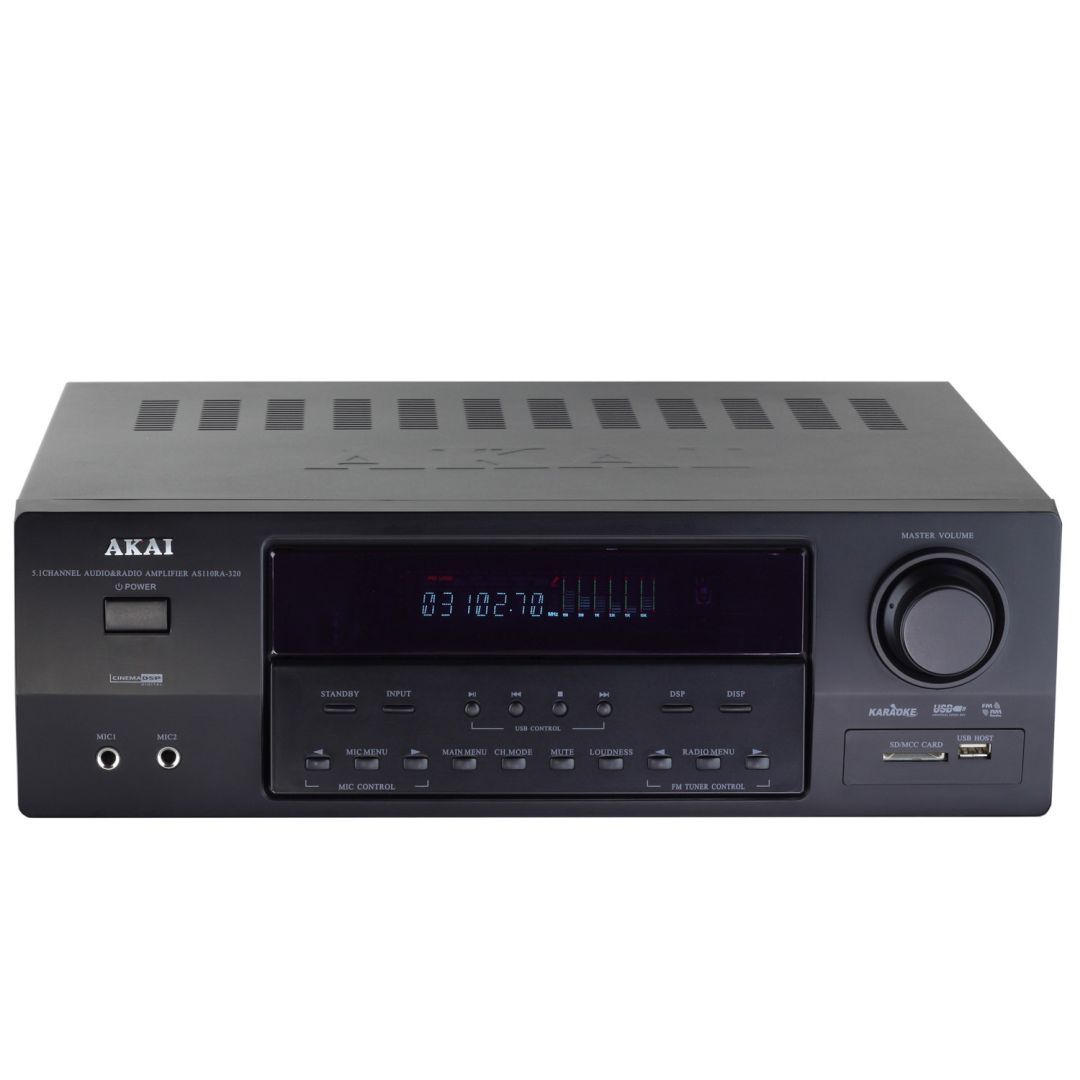Akai AS110RA-320 Asztali 5.1 rádiós erősítő 100W