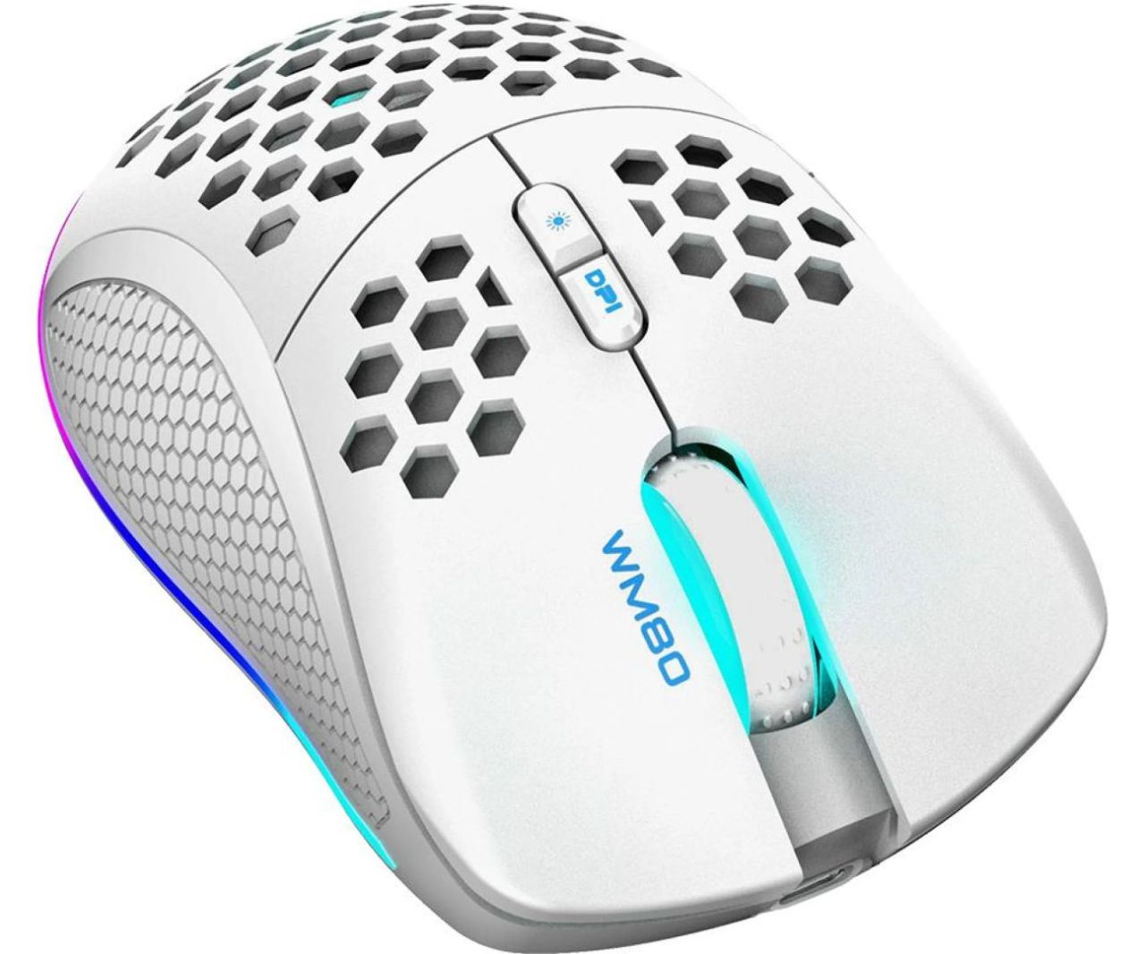 Deltaco GAM-120 WM80 Gaming Wireless Bluetooth Mouse White