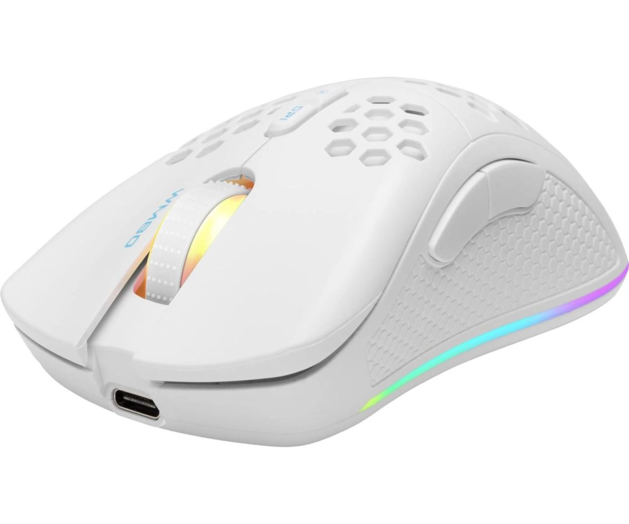 Deltaco GAM-120 WM80 Gaming Wireless Bluetooth Mouse White