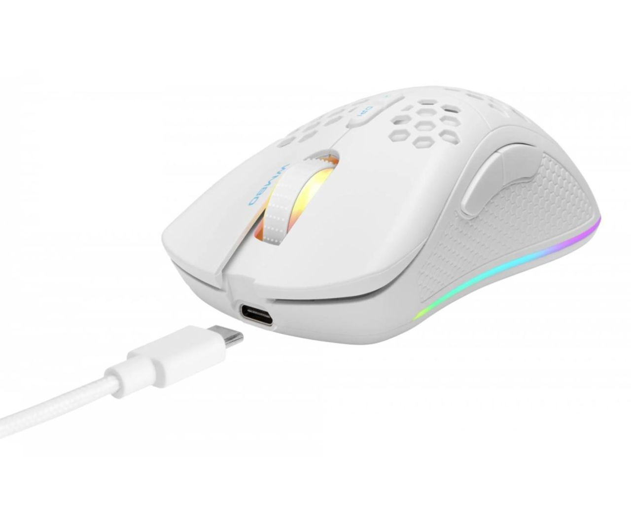 Deltaco GAM-120 WM80 Gaming Wireless Bluetooth Mouse White