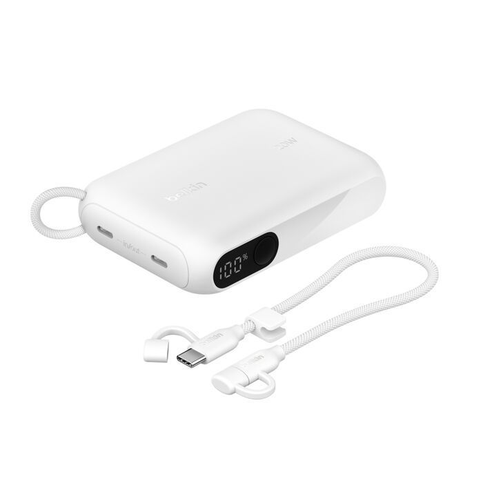 Belkin BoostCharge with Display 10000mAh PowerBank White Belkin BoostCharge with Display 10000mAh PowerBank White