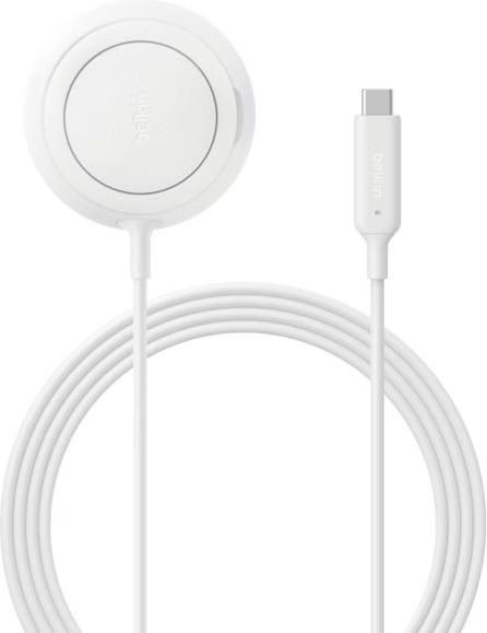 Belkin Magnetic Charger with Qi2 25W + adapter White Belkin Magnetic Charger with Qi2 25W + adapter White