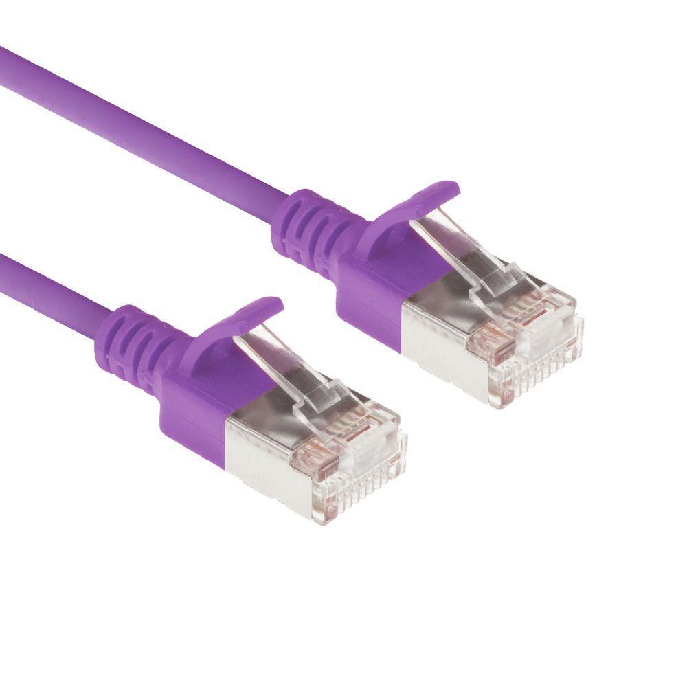 ACT CAT6A U-FTP Patch Cable 0,25m Purple ACT CAT6A U-FTP Patch Cable 0,25m Purple