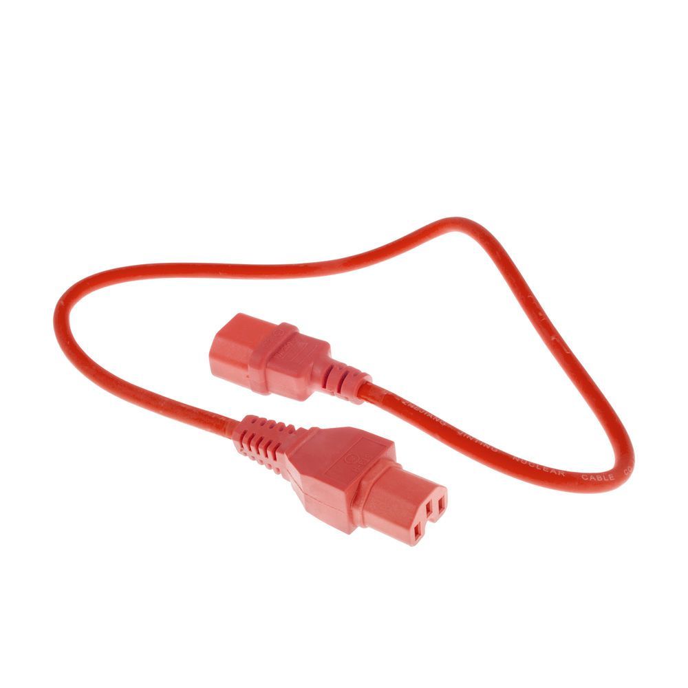 ACT Powercord C14 - C15 0,6m Red