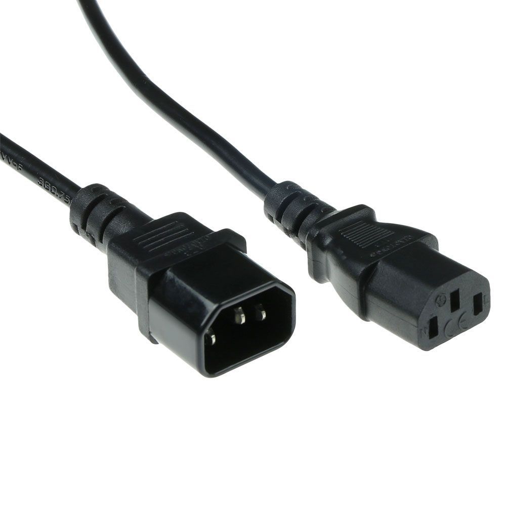 ACT Powercord C13 - C14 0.9m Black