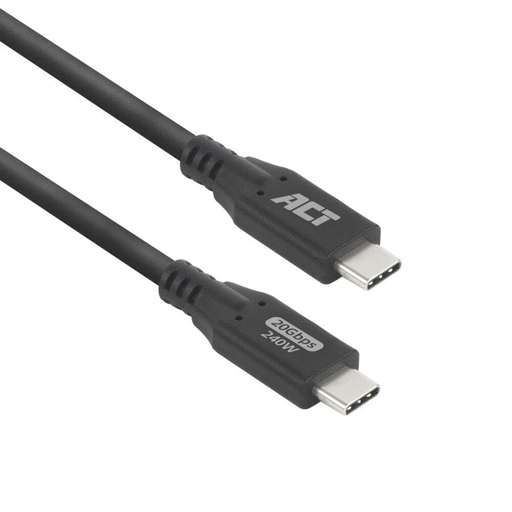 ACT USB-C to USB-C cable 1m Black