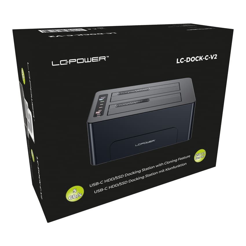 LC Power LC-DOCK-C-V2 HDD Docking Station Black LC Power LC-DOCK-C-V2 HDD Docking Station Black