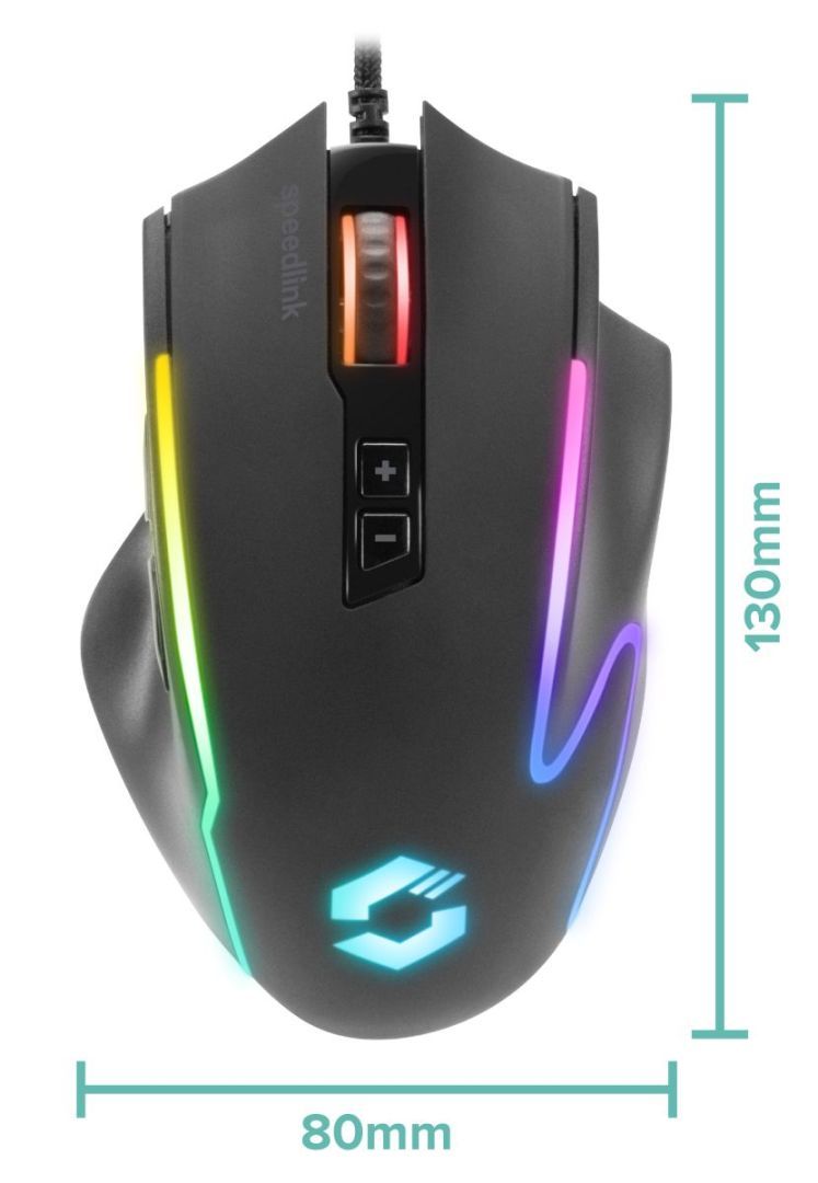 Speedlink DECUS NX RGB Gaming Mouse Rubber-Black