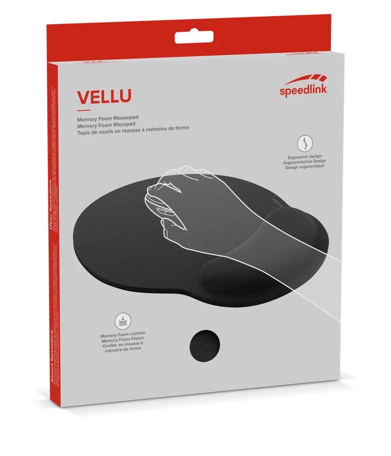 Speedlink Vellu Memory Foam Egérpad Black