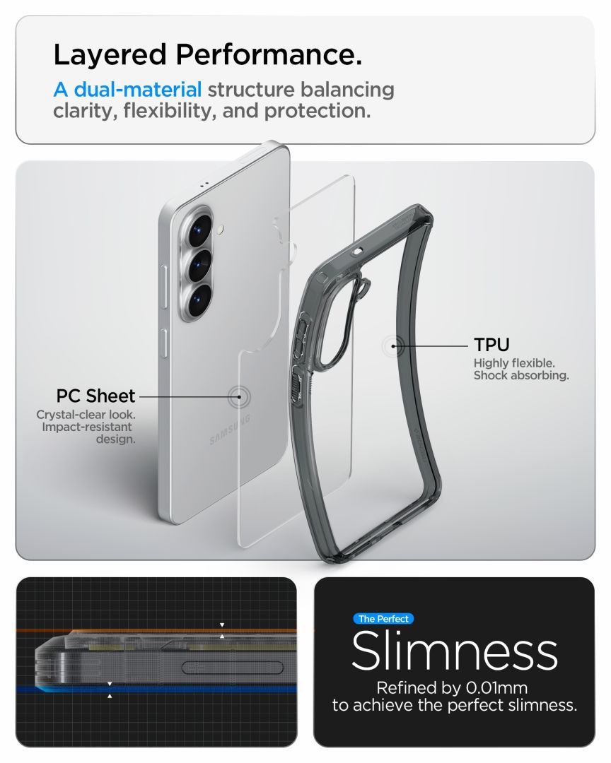 Spigen Ultra Hybrid case for Samsung Galaxy S26 Space Crystal