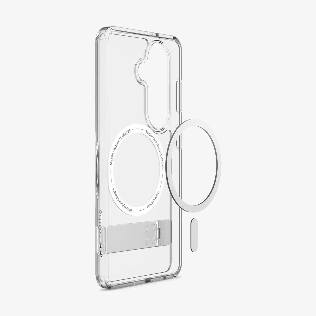 Spigen Ultra Hybrid S MagSafe case for Samsung Galaxy S26 Clear White