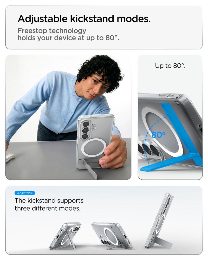 Spigen Ultra Hybrid S MagSafe case for Samsung Galaxy S26 Clear White