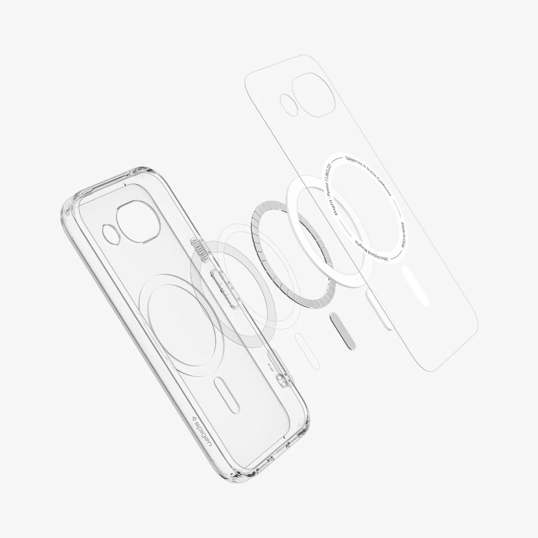 Spigen Ultra Hybrid MagSafe case for Google Pixel 10a Clear Graphite