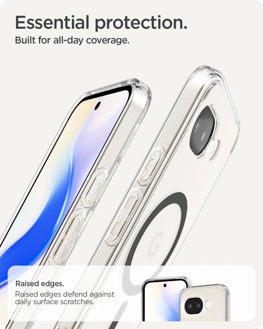 Spigen Ultra Hybrid MagSafe case for Google Pixel 10a Clear Graphite