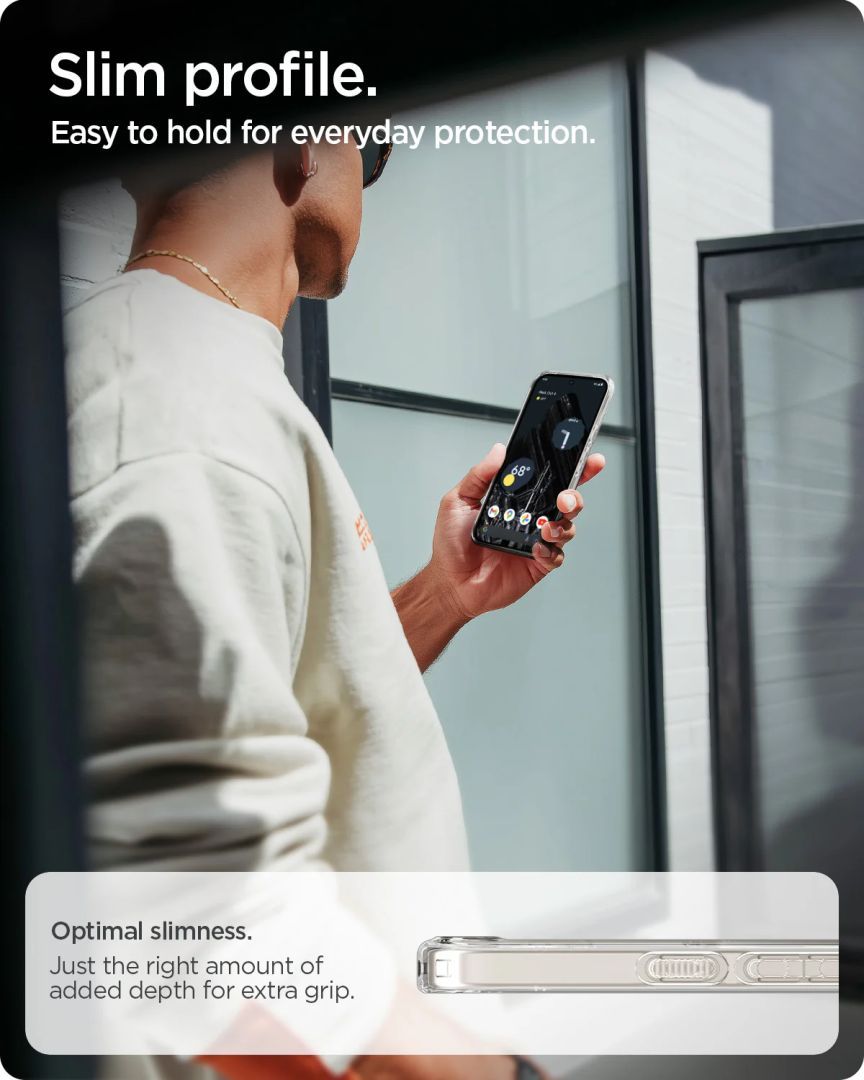 Spigen Ultra Hybrid MagSafe case for Google Pixel 10a Clear Graphite