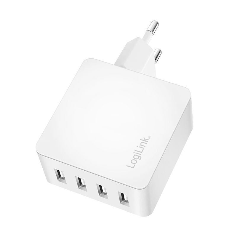 Logilink 4 port USB socket adapter 24 W 4x USB-A White
