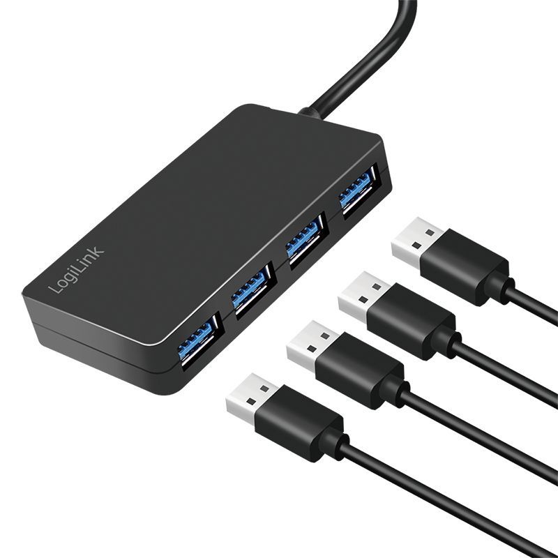 Logilink USB 3.2 Gen1 4-port hub Black Logilink USB 3.2 Gen1 4-port hub Black
