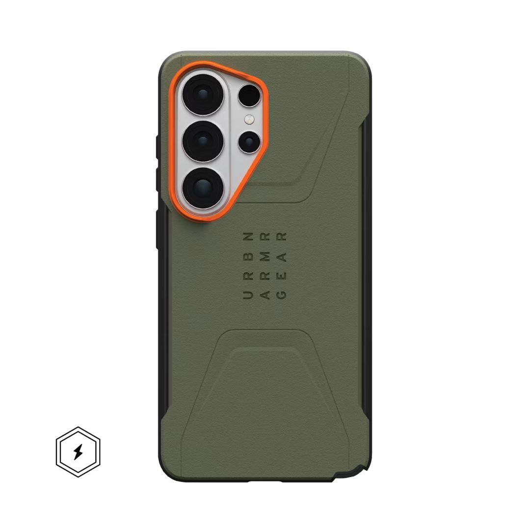 UAG Civilian case for Samsung Galaxy S26 Ultra Olive Drab/Orange