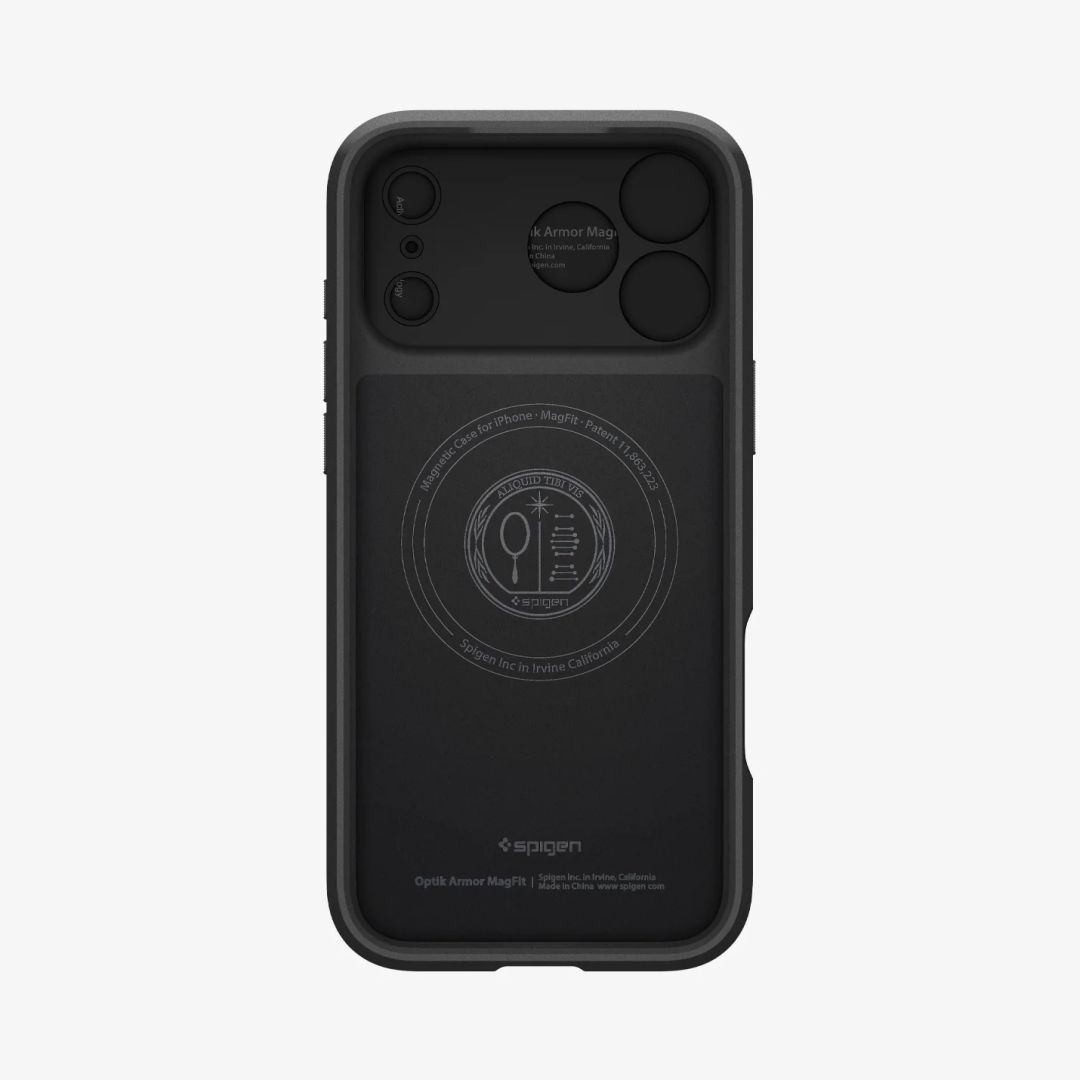 Spigen Optik Armor MagSafe case for iPhone 17 Pro Max Black