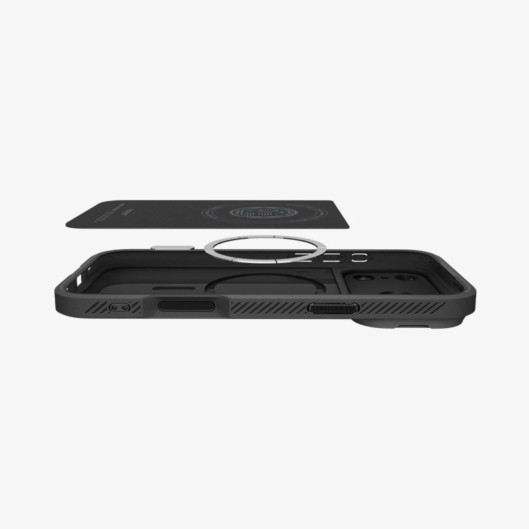 Spigen Optik Armor MagSafe case for iPhone 17 Pro Black