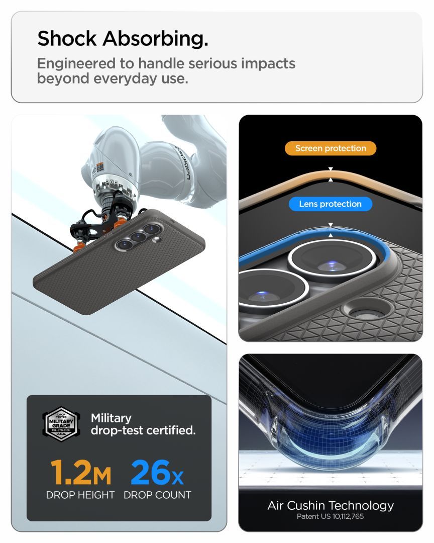 Spigen Liquid Air MagSafe case for Samsung Galaxy S26 Marble Grey