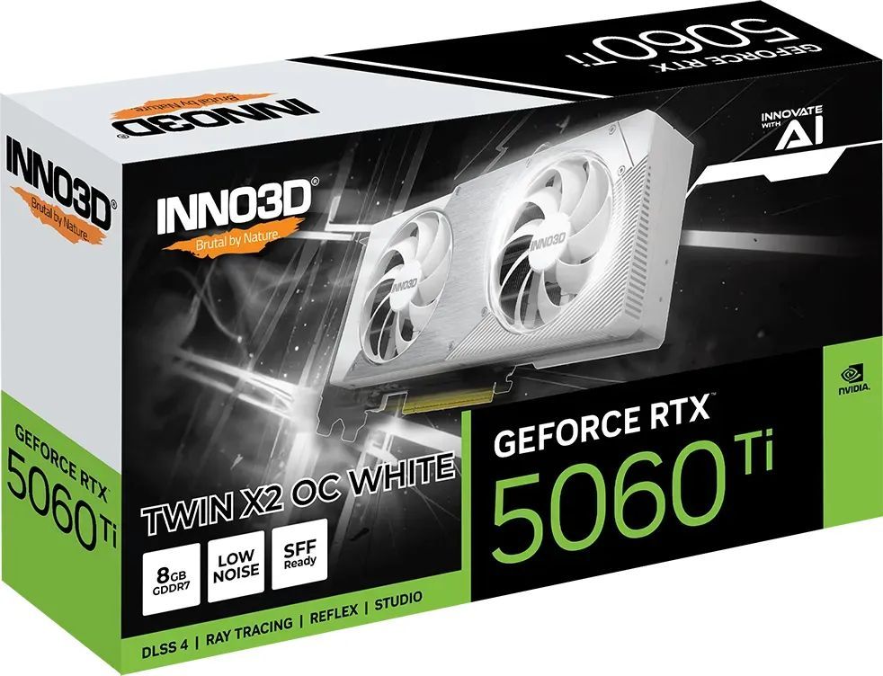 Inno3D GeForce RTX5060 Ti 8GB DDR7 Twin X2 OC White Inno3D GeForce RTX5060 Ti 8GB DDR7 Twin X2 OC White