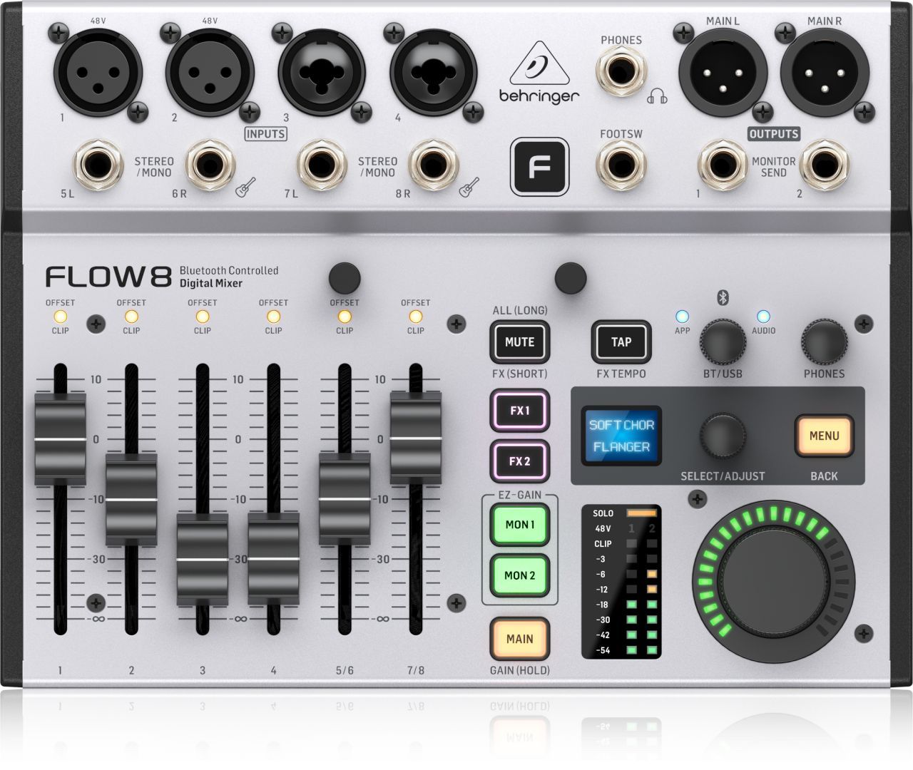 Behringer FLOW 8 Keverőpult Silver Behringer FLOW 8 Keverőpult Silver