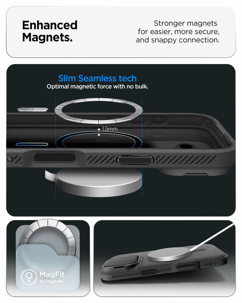 Spigen Optik Armor MagSafe case for iPhone 17 Black