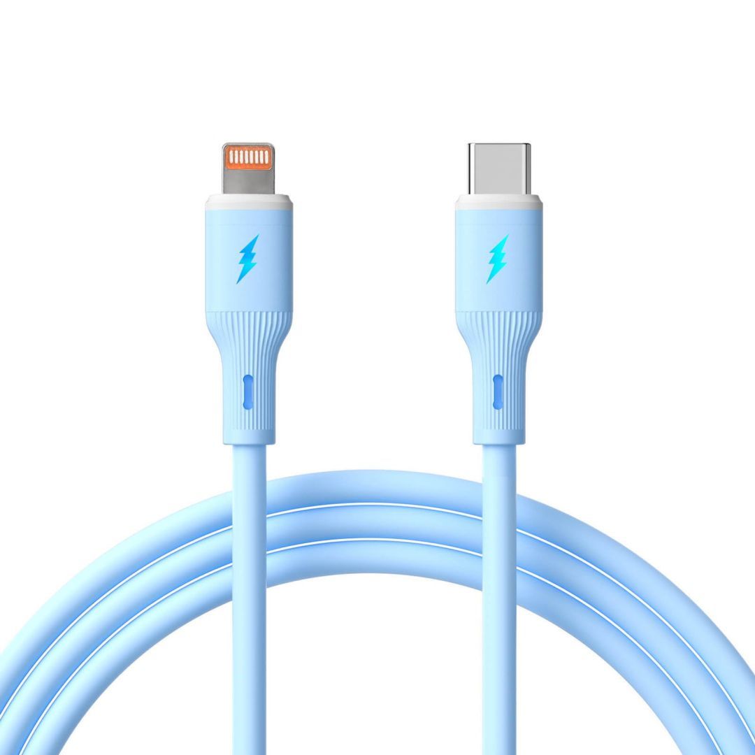 Akyga AK-USB-72 USB-C to Lightning 30W Cable 1m Blue
