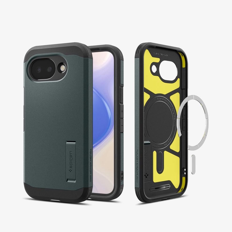 Spigen Tough Armor MagSafe case for Google Pixel 10a Abyss Green