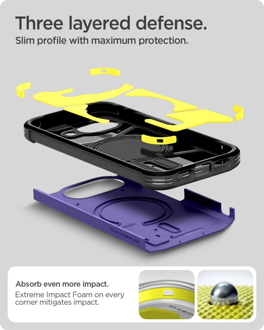 Spigen Tough Armor MagSafe case for Google Pixel 10a Ash Violet