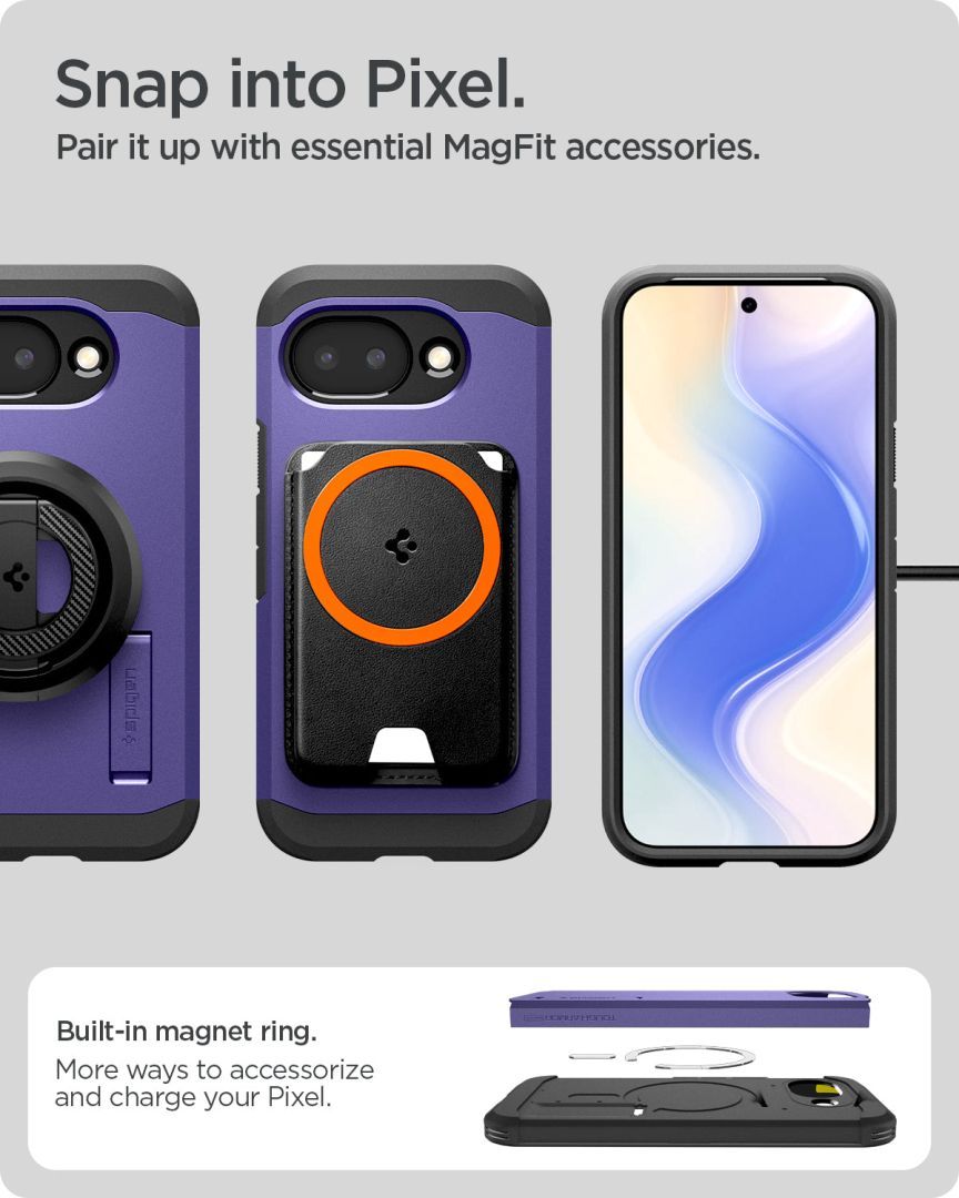 Spigen Tough Armor MagSafe case for Google Pixel 10a Ash Violet