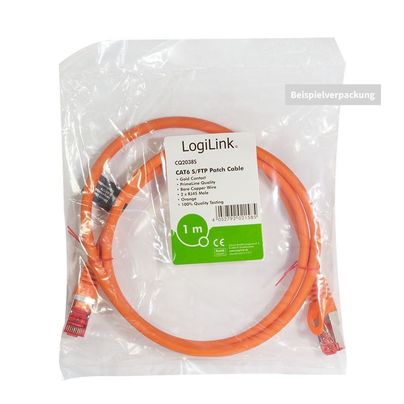 Logilink CAT6 S-FTP Patch Cable 0,25m Orange Logilink CAT6 S-FTP Patch Cable 0,25m Orange
