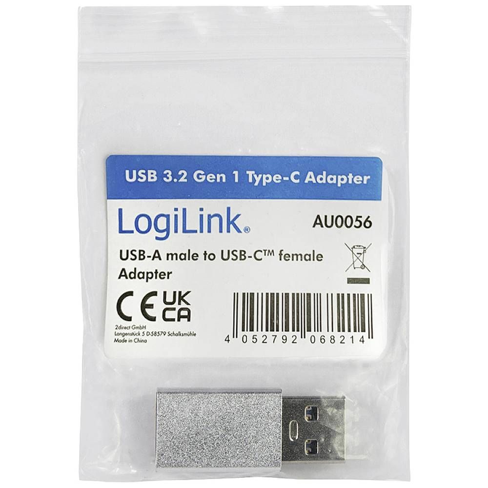 Logilink USB 3.1 A to USB-C adapter Logilink USB 3.1 A to USB-C adapter
