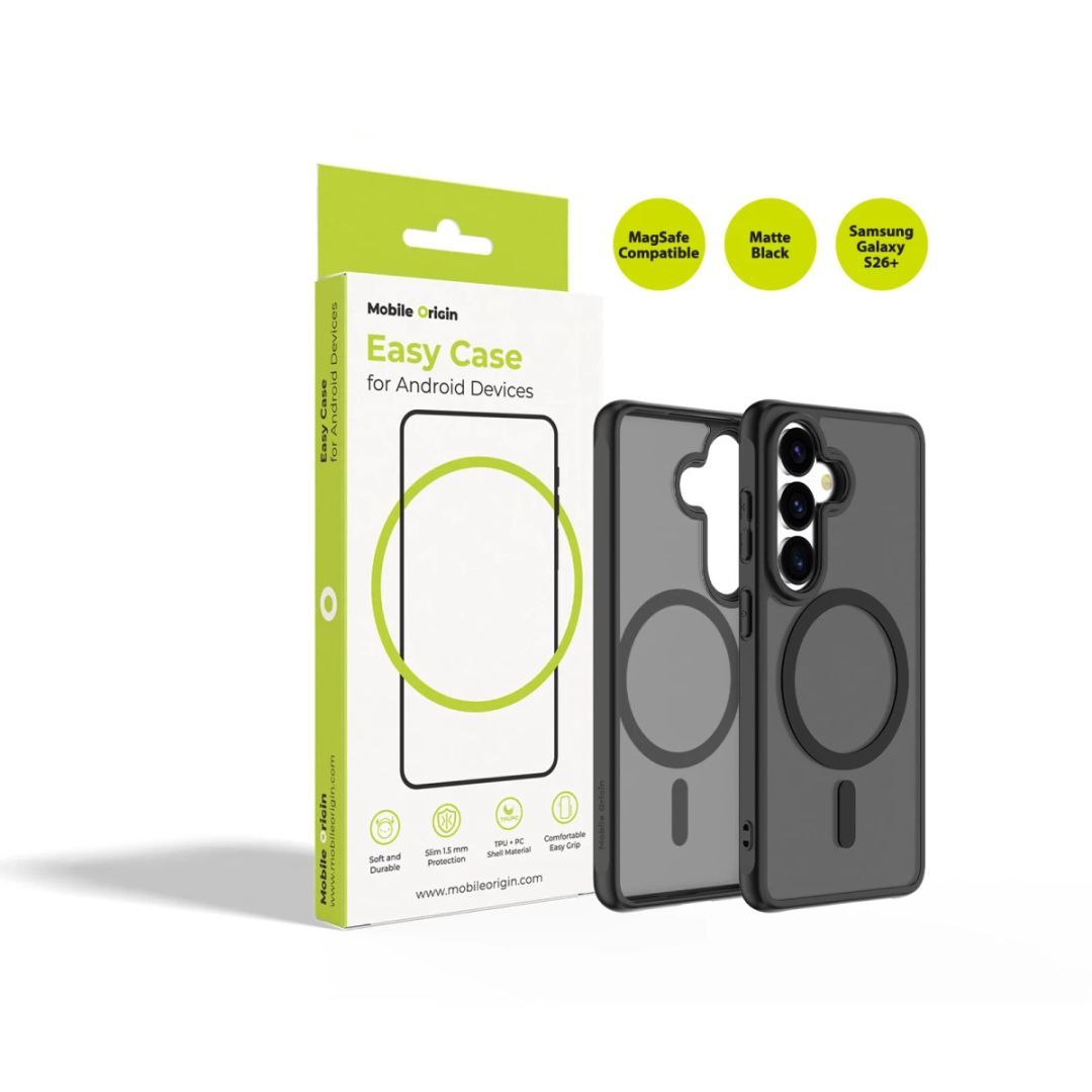 Mobile Origin Easy MagSafe case for Samsung Galaxy S26+ Matte Black Mobile Origin Easy MagSafe case for Samsung Galaxy S26+ Matte Black